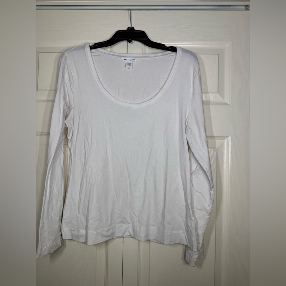 Athleta Women’s‎ White Long Sleeve Basic Top